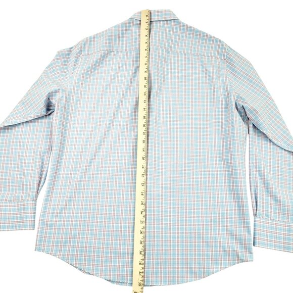 Peter Millar Shirt Men's Large Summer Comfort Plaid Long Sleeve Button Up - Picture 6 of 8